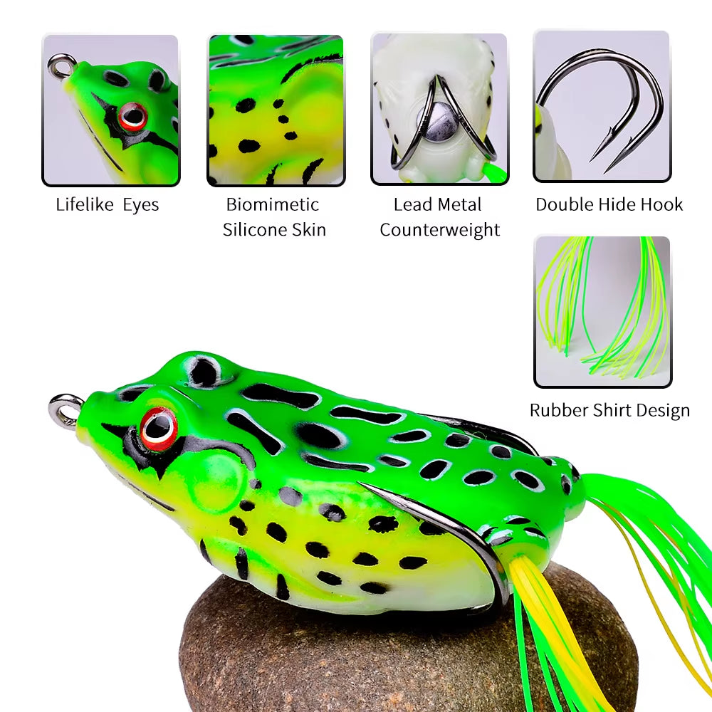 Wholesale Black Fish Bionic Soft Lures Frog Lures - Factory Direct Supply
