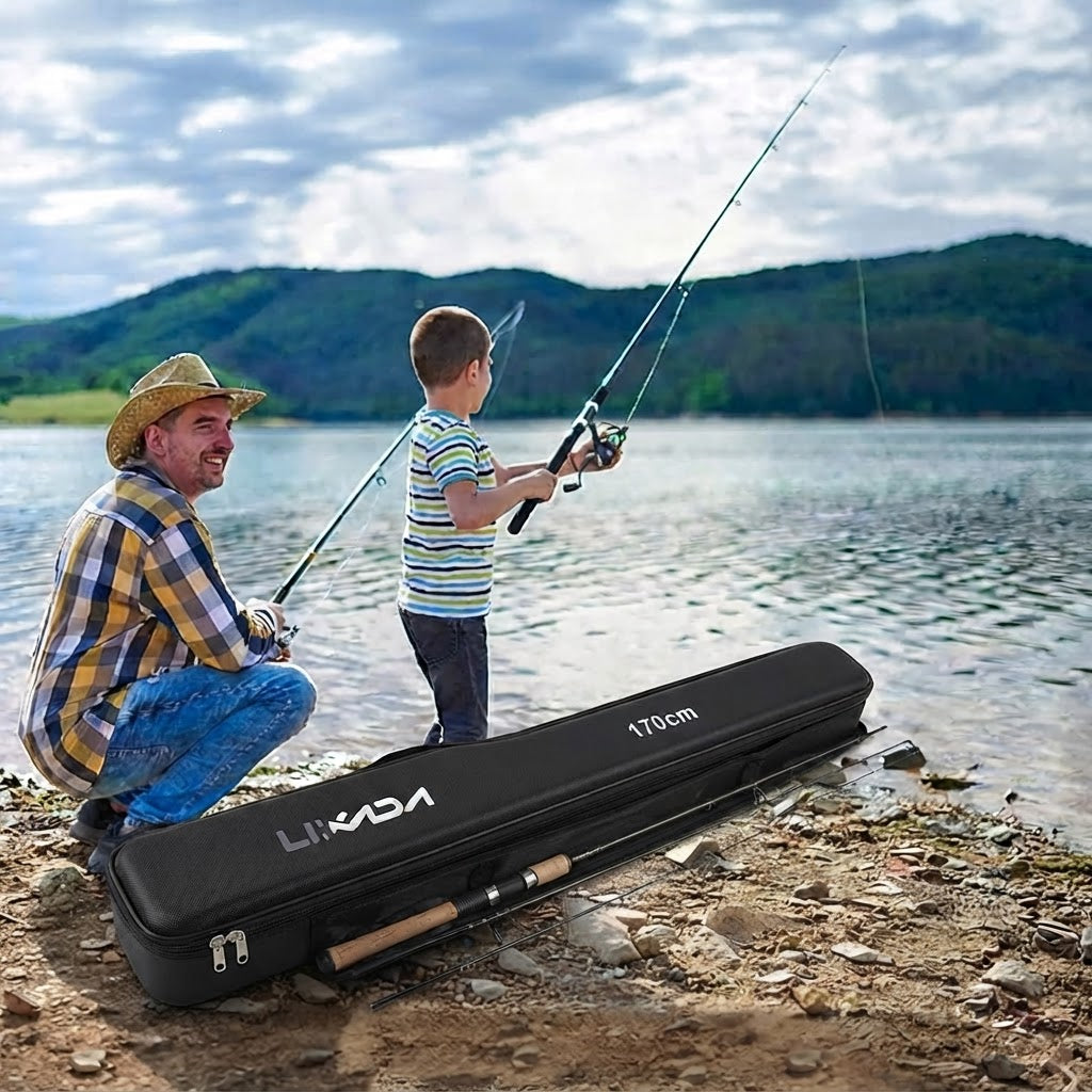 Trail Cast™ — Portable Folding Fishing Rod & Reel Carry Bags with Tackle Organizer